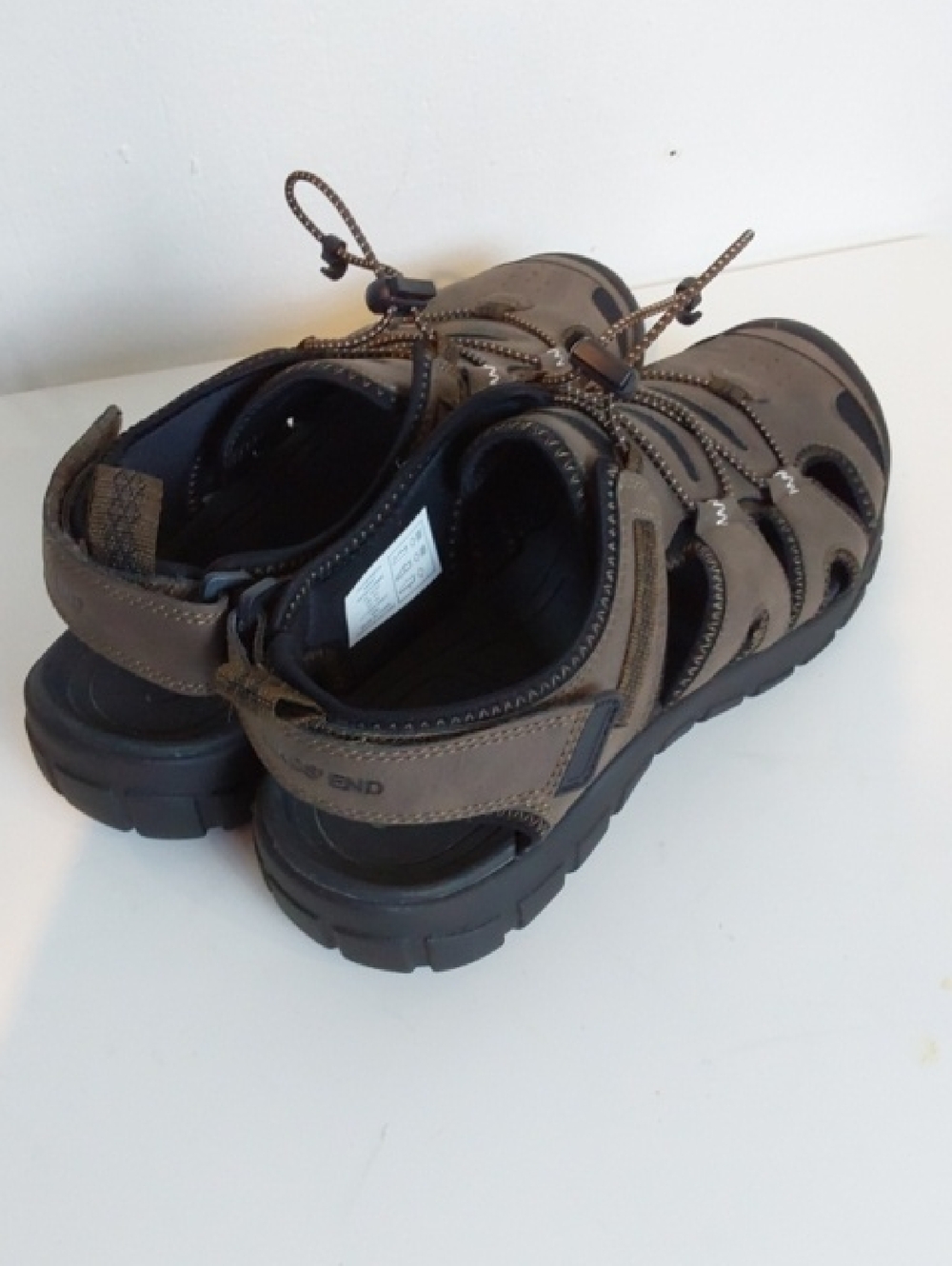 Lands End|Men's Brown Black Sporty Vented Outdoor Sandals Hiking Shoes Sz.10.5 - Picture 4 of 16